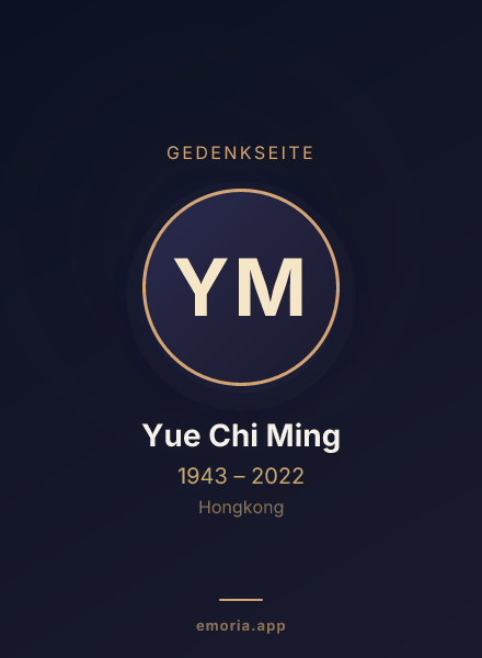 Gedenkportrait von Yue Chi Ming