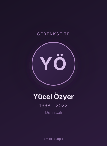 Gedenkportrait von Yücel Özyer
