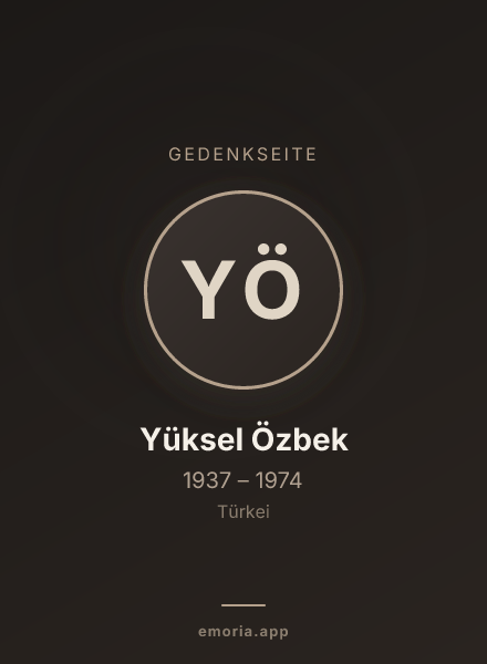 Gedenkportrait von Yüksel Özbek