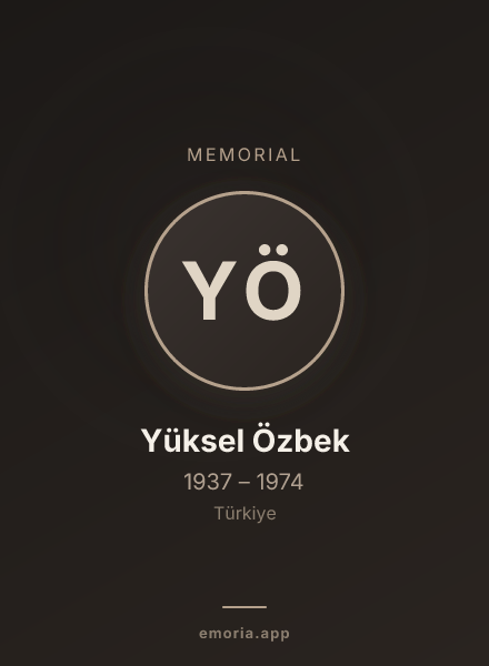 Memorial portrait of Yüksel Özbek