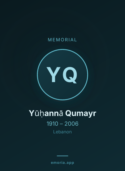 Memorial portrait of Yūḥannā Qumayr