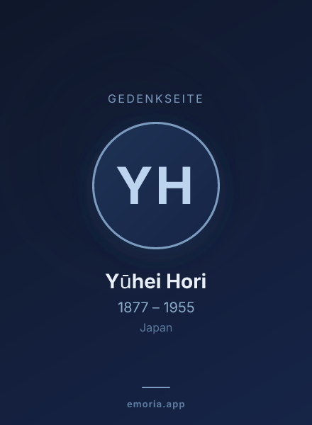 Gedenkportrait von Yūhei Hori