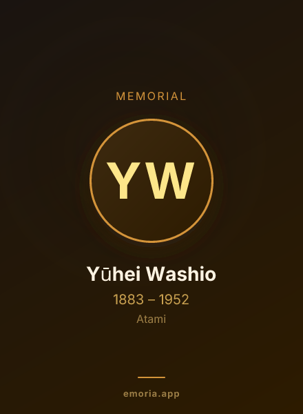Memorial portrait of Yūhei Washio