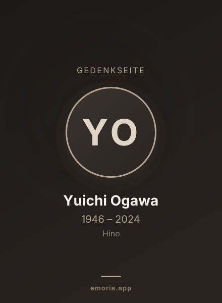 Gedenkportrait von Yuichi Ogawa