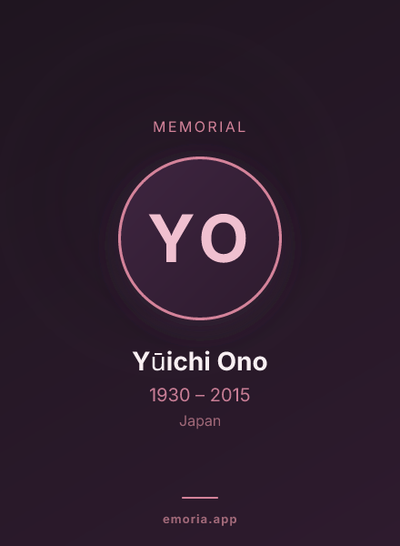Memorial portrait of Yūichi Ono