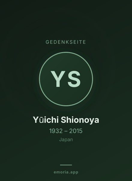 Gedenkportrait von Yūichi Shionoya