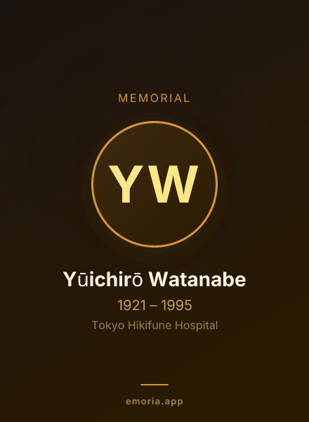 Memorial portrait of Yūichirō Watanabe