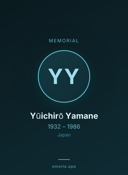 Memorial portrait of Yūichirō Yamane