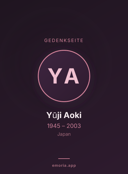 Gedenkportrait von Yūji Aoki