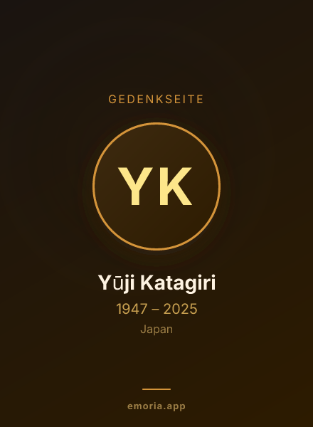Gedenkportrait von Yūji Katagiri