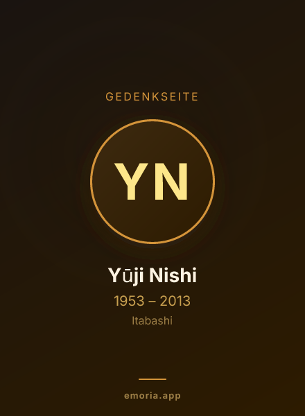 Gedenkportrait von Yūji Nishi