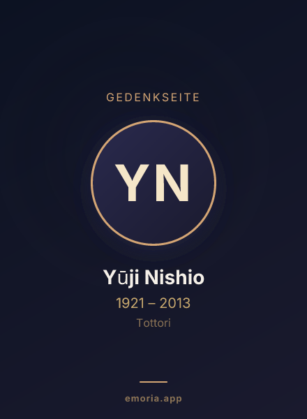 Gedenkportrait von Yūji Nishio