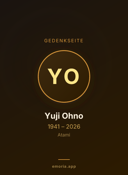 Gedenkportrait von Yuji Ohno
