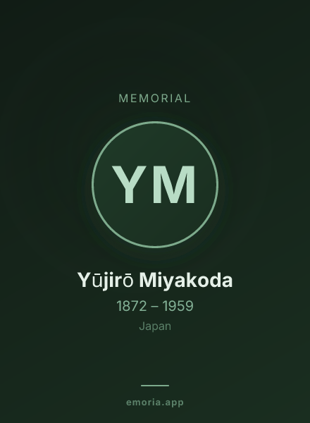 Memorial portrait of Yūjirō Miyakoda