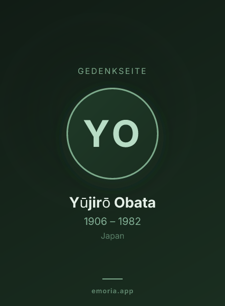 Gedenkportrait von Yūjirō Obata