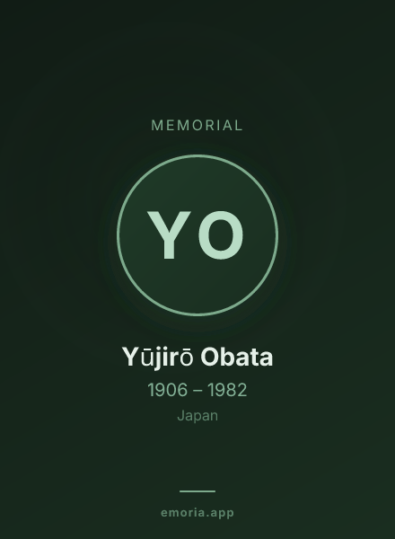 Memorial portrait of Yūjirō Obata