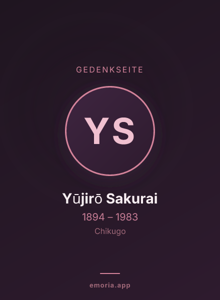 Gedenkportrait von Yūjirō Sakurai