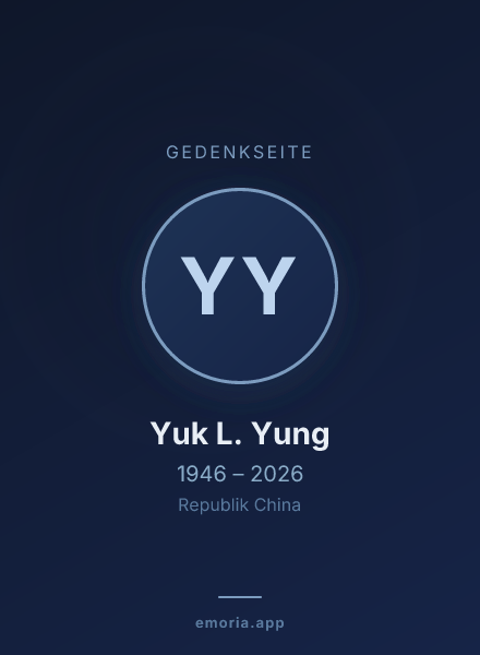 Gedenkportrait von Yuk L. Yung