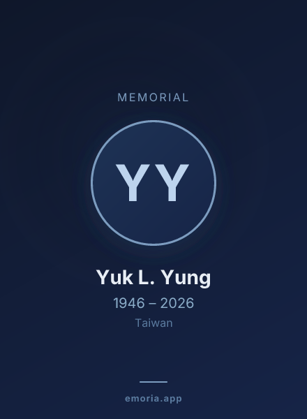 Memorial portrait of Yuk L. Yung
