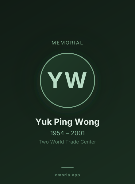 Memorial portrait of Yuk Ping Wong