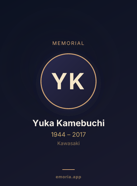 Memorial portrait of Yuka Kamebuchi