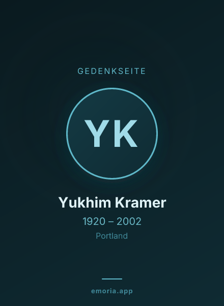 Gedenkportrait von Yukhim Kramer