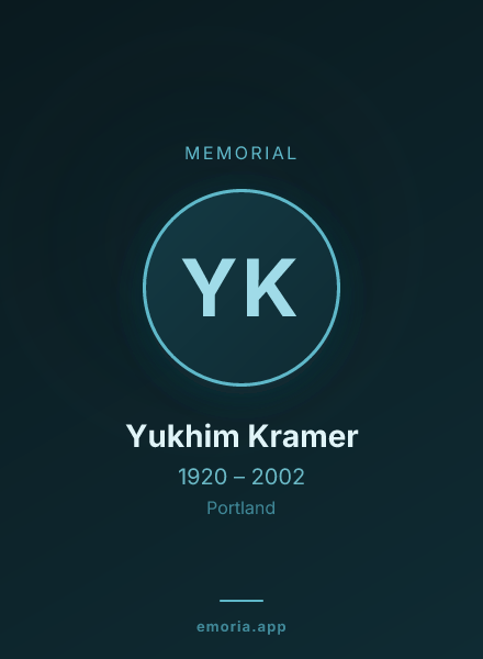 Memorial portrait of Yukhim Kramer