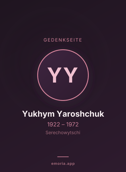 Gedenkportrait von Yukhym Yaroshchuk