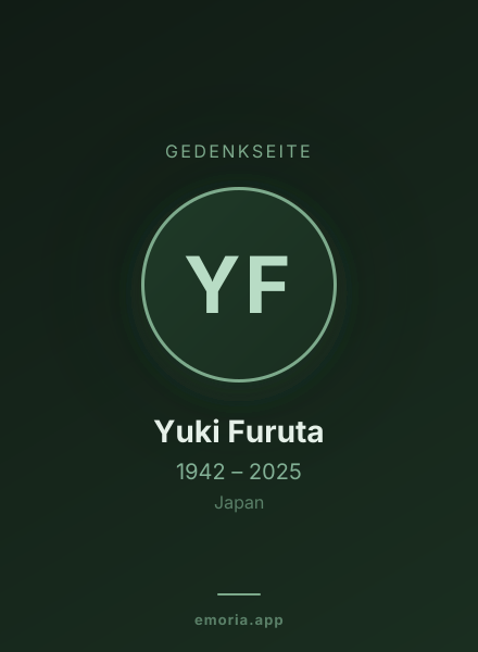 Gedenkportrait von Yuki Furuta