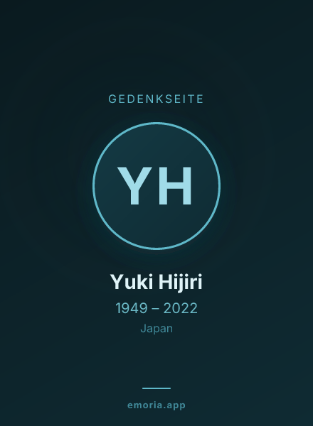 Gedenkportrait von Yuki Hijiri