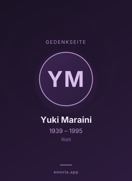 Gedenkportrait von Yuki Maraini