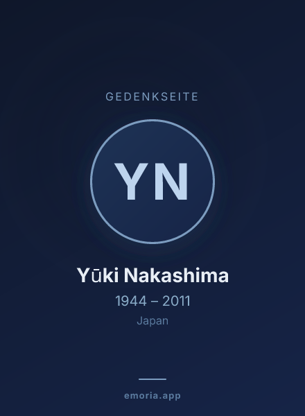 Gedenkportrait von Yūki Nakashima