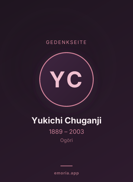 Gedenkportrait von Yukichi Chuganji