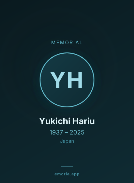Memorial portrait of Yukichi Hariu
