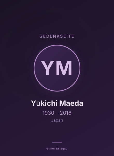 Gedenkportrait von Yūkichi Maeda