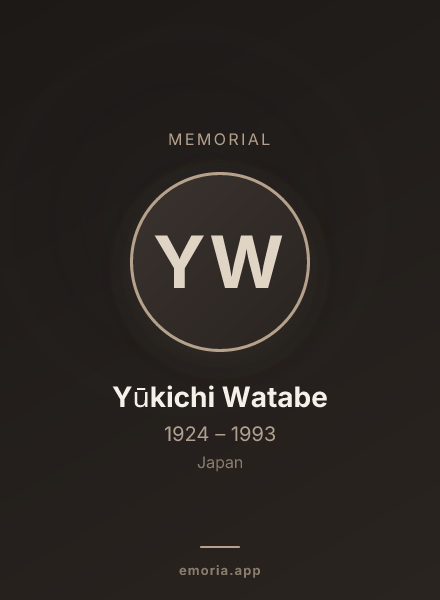 Memorial portrait of Yūkichi Watabe