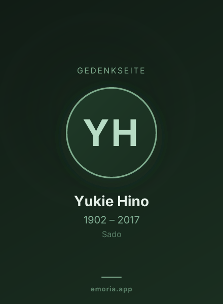 Gedenkportrait von Yukie Hino