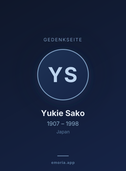 Gedenkportrait von Yukie Sako