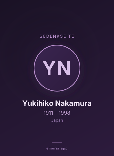 Gedenkportrait von Yukihiko Nakamura