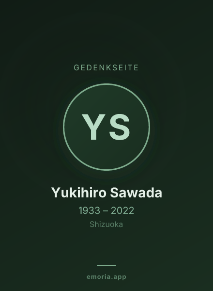 Gedenkportrait von Yukihiro Sawada