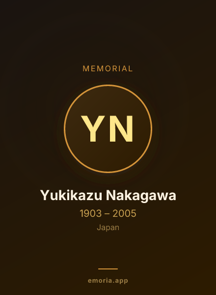 Memorial portrait of Yukikazu Nakagawa