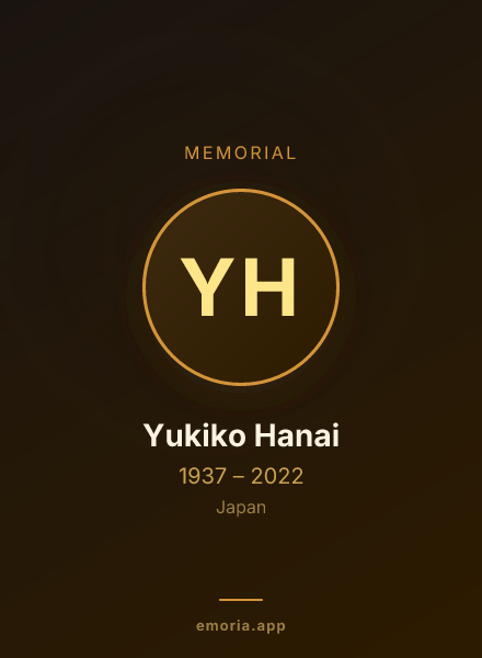 Memorial portrait of Yukiko Hanai