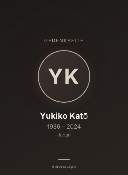 Gedenkportrait von Yukiko Katō