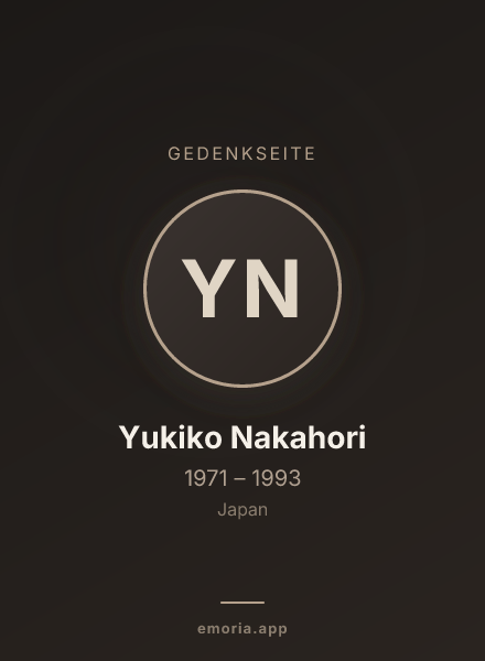Gedenkportrait von Yukiko Nakahori