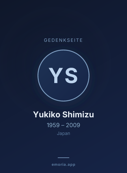 Gedenkportrait von Yukiko Shimizu