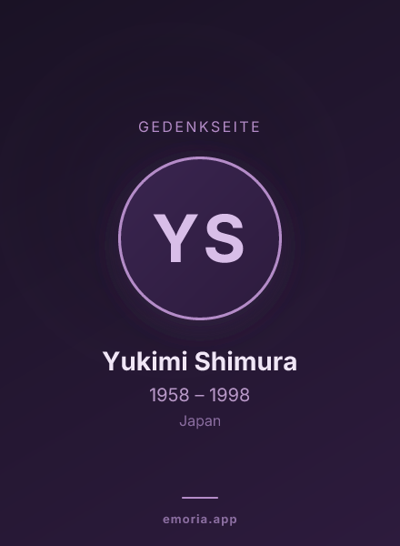 Gedenkportrait von Yukimi Shimura
