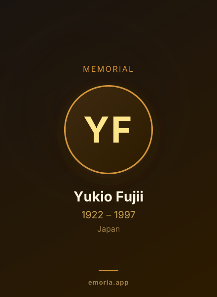 Memorial portrait of Yukio Fujii