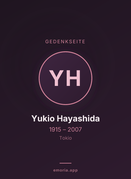 Gedenkportrait von Yukio Hayashida