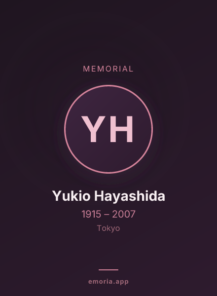 Memorial portrait of Yukio Hayashida