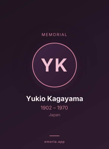 Memorial portrait of Yukio Kagayama